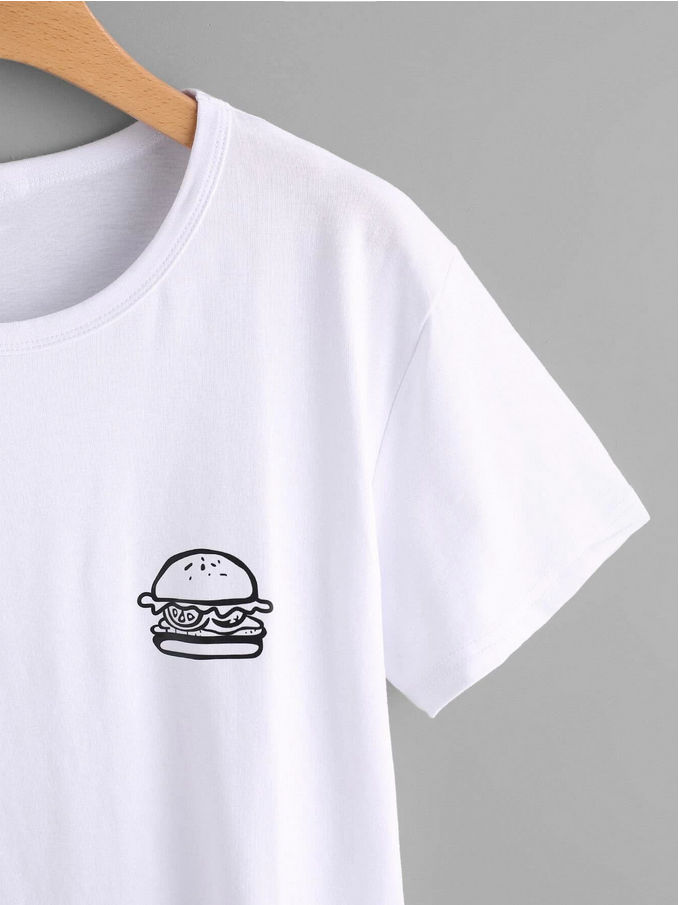 hamburger t-shirt